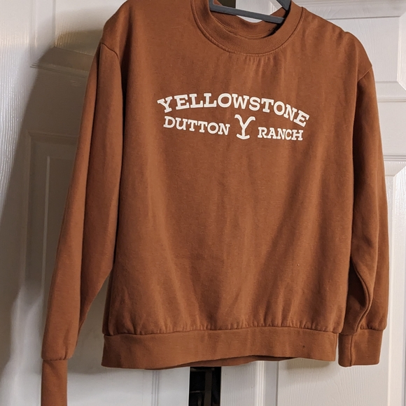 Yellowstone Sweaters - Yellowstone Dutton Ranch Rust Color Sweatshirt